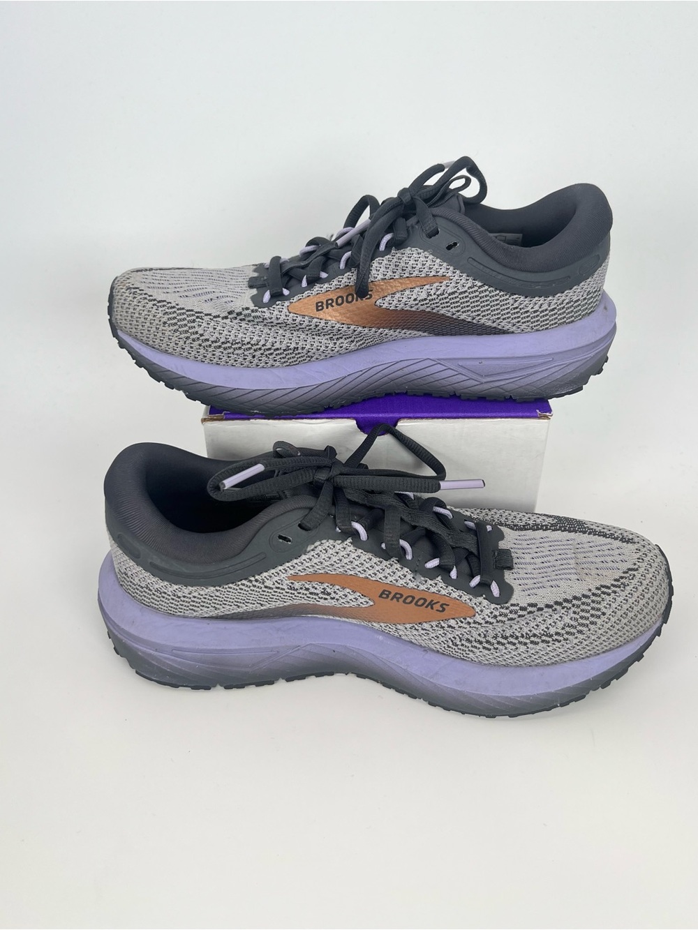 Brooks Revel 7 Gray Purple Running Walking Shoes - WOMENS 6 - PERFECT TREAD - Picture 2 of 10